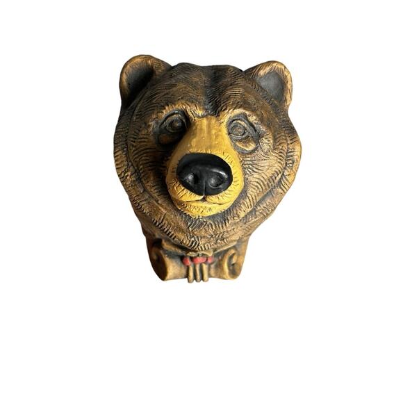 Telle M Stein Brown Bear Drapery Bracket Curtin Rod Holder - Picture 1 of 8